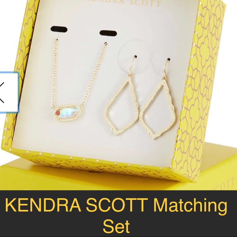 NWT Kendra Scott Limited Edition RARE Gift Set Elisa Sophia Yellow Gold Dichroic - Picture 4 of 16